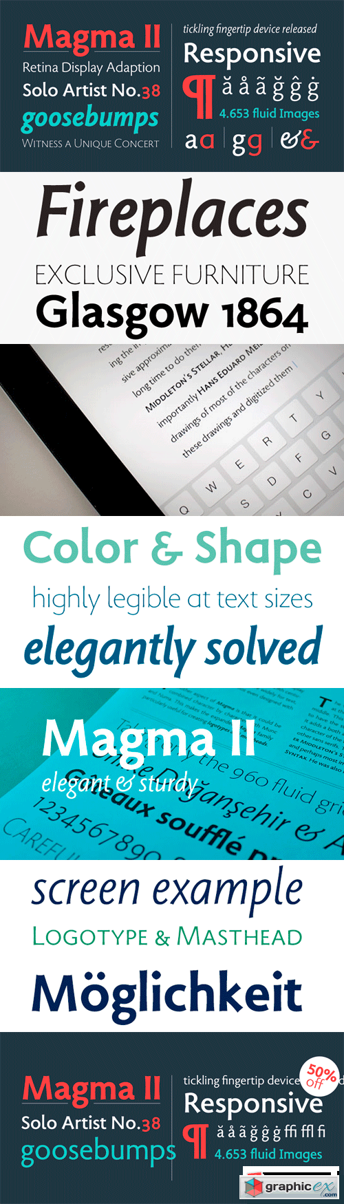 Magma II Font Family - 9 Fonts for $199