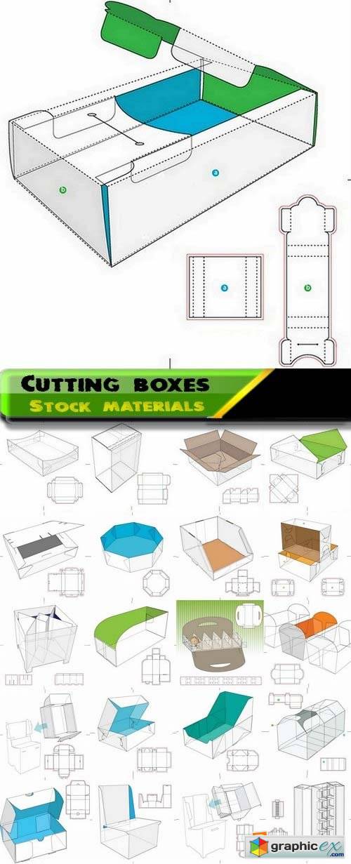 Template for cutting boxes 6 25xEPS