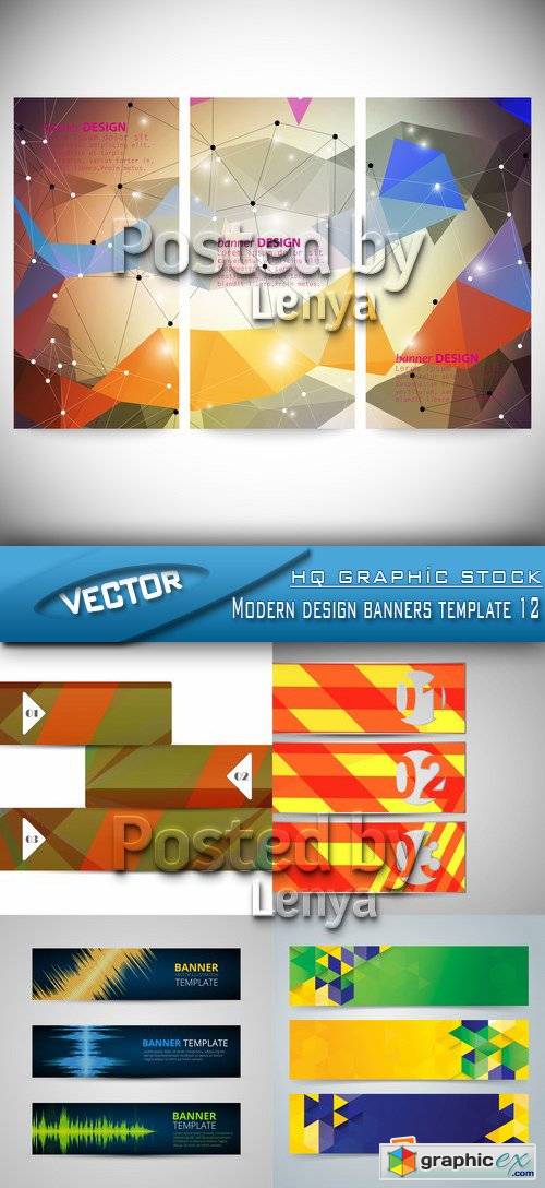 Stock Vector - Modern design banners template 12