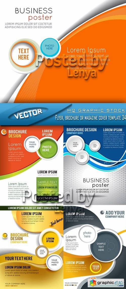 Stock Vector - Flyer, brochure or magazine cover template 34