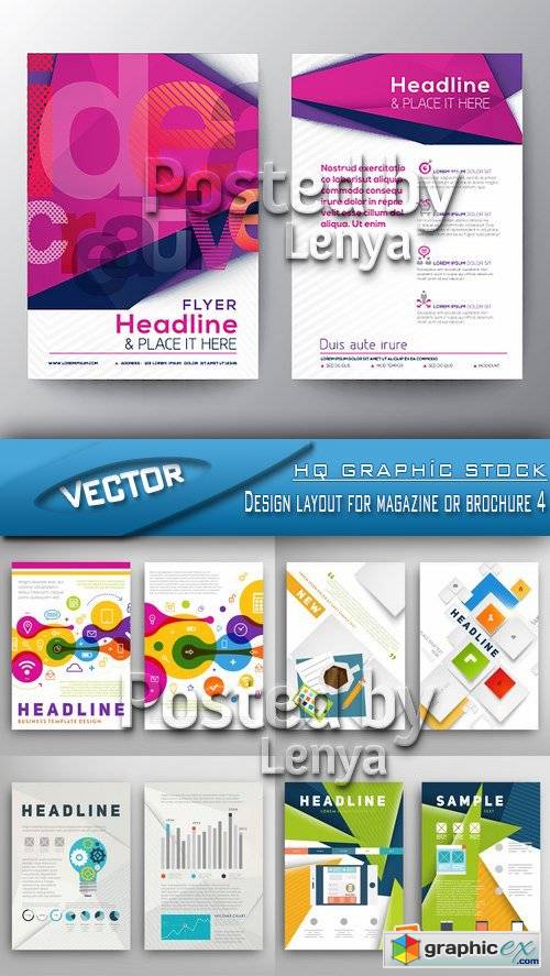 Stock Vector - Design layout for magazine or brochure 4