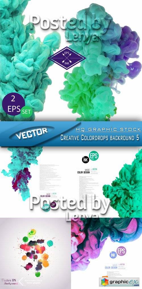 Stock Vector - Creative Colordrops backround 5