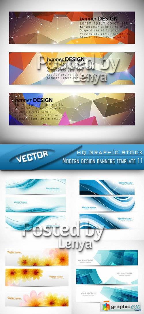 Stock Vector - Modern design banners template 11