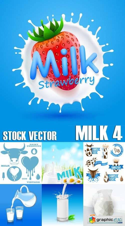 Stock Vectors - Milk 4, 25xEPS