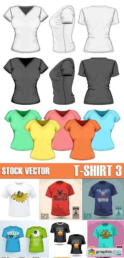Stock Vectors - T-shirt 3, 25xEPS