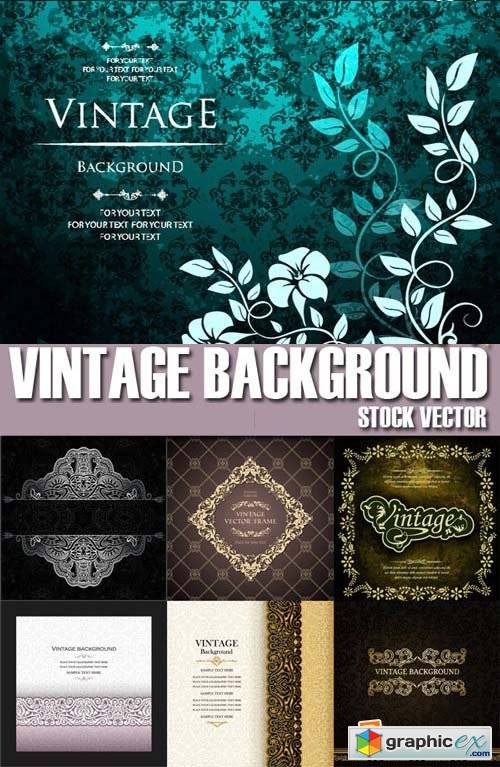 Stock Vectors - Vintage Floral Background, 25xEPS