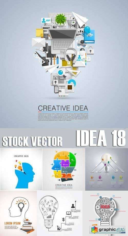 Stock Vectors - Idea 18, 25xEPS