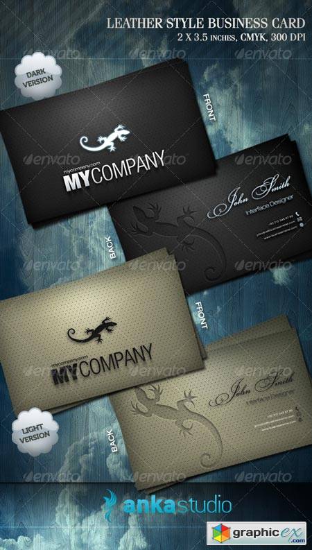 Leather Style Business Card 69594