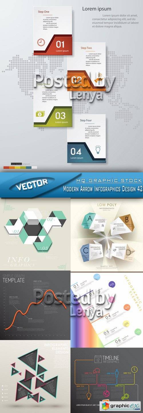 Stock Vector - Modern Arrow Infographics Design 42
