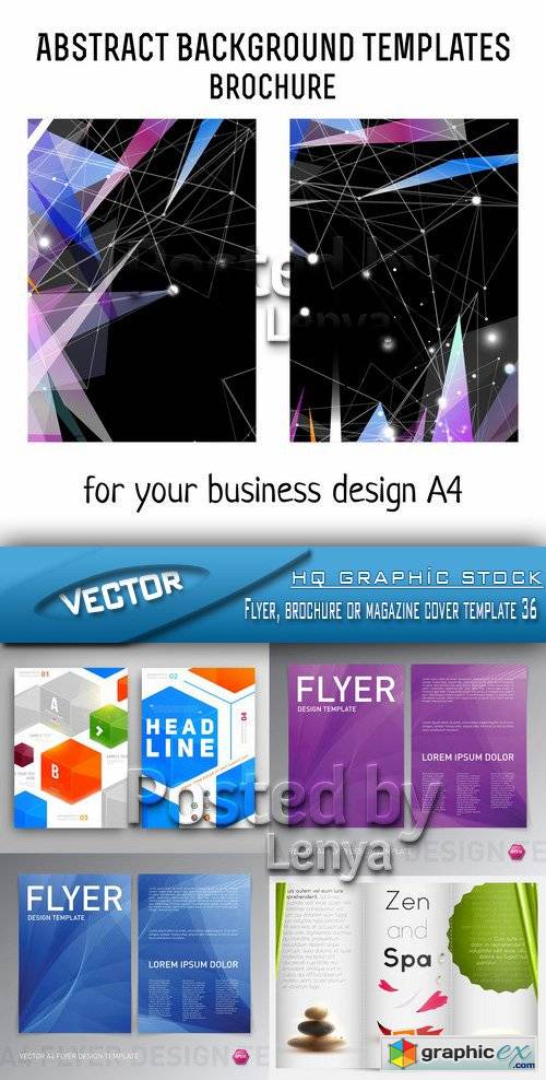 Stock Vector - Flyer, brochure or magazine cover template 36