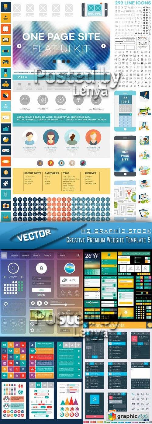 Stock Vector - Creative Premium Website Template 5