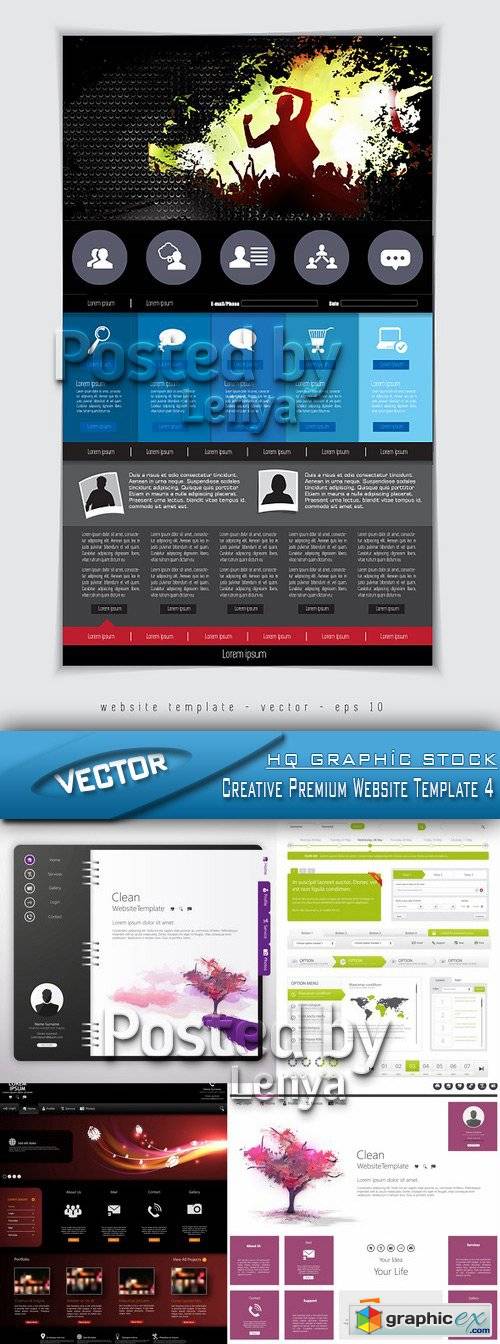 Stock Vector - Creative Premium Website Template 04
