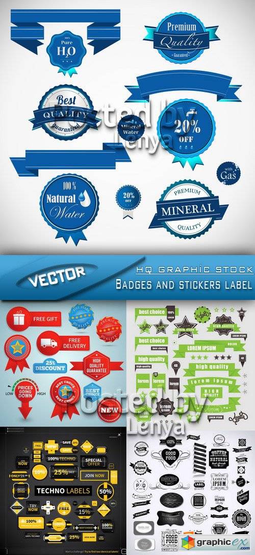 Stock Vector - Badges and stickers label