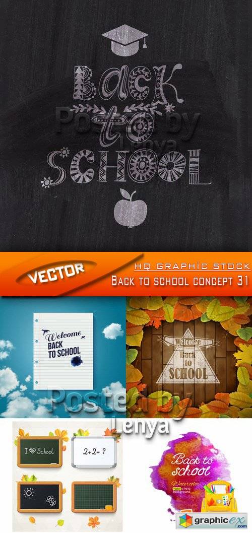 Stock Vector - Back to school concept 31