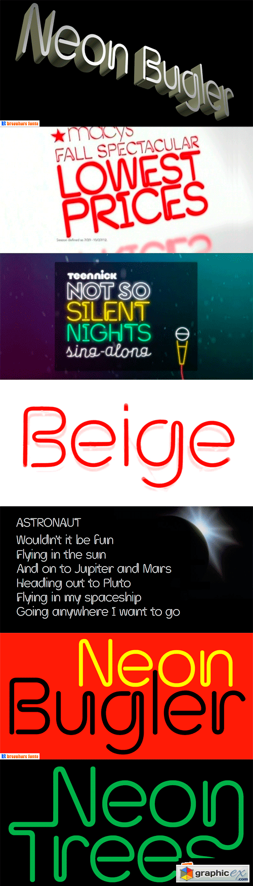 Neon Bugler Font for $35