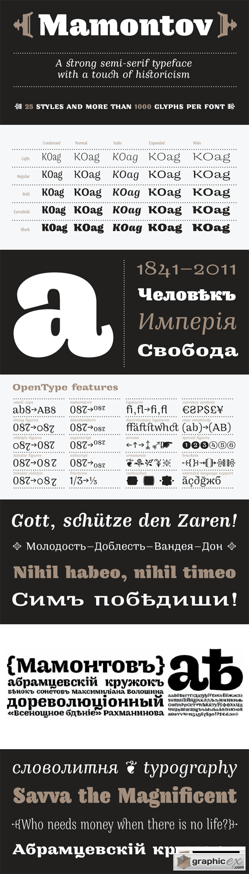 Mamontov Font Family - 25 Fonts for $800
