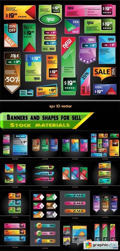 Banners and shapes for sell 25xEPS