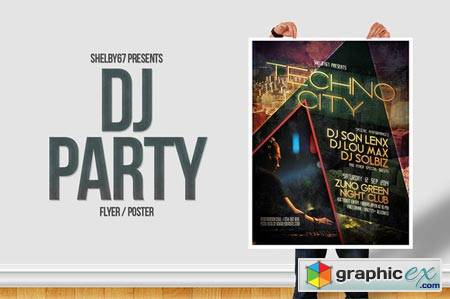 DJ Party Flyer Poster 72609