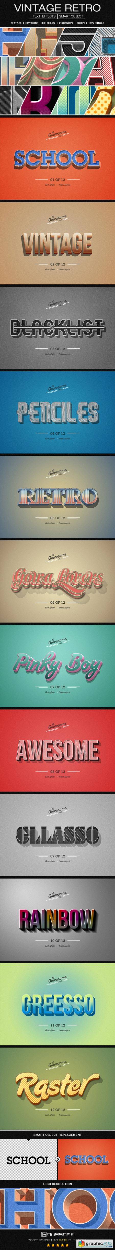 Retro Vintage Text Effects 8809603
