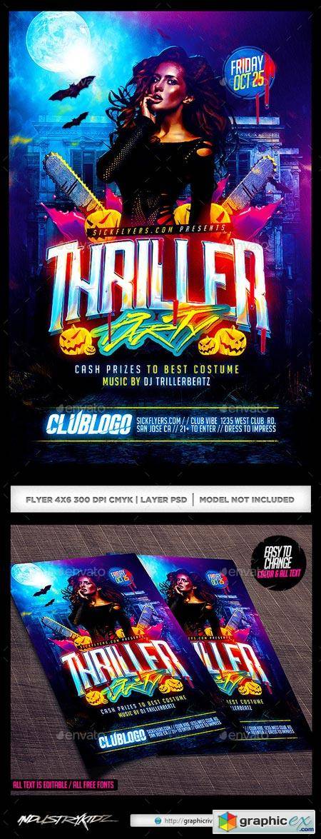 Thriller Halloween Party Flyer 8978270