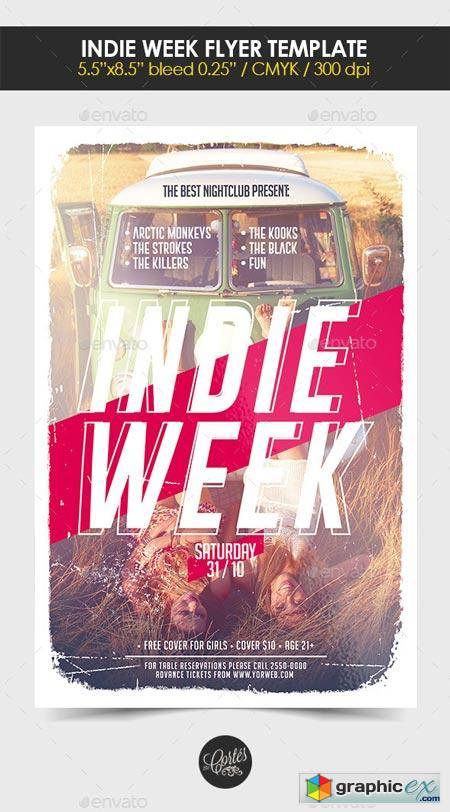 Indie Week Flyer Template 8985186