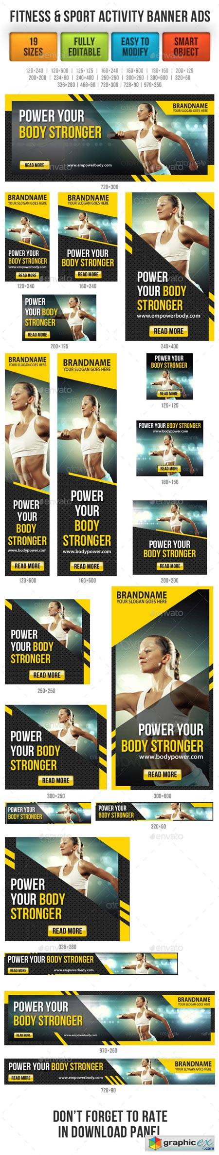 Fitness & Sport Activity Banner Ads 9120130