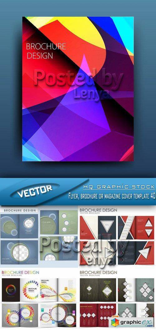 Stock Vector - Flyer, brochure or magazine cover template 40