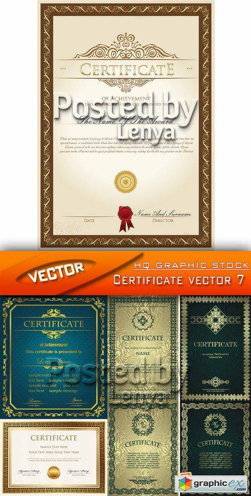 Stock Vector - Certificate vector 7