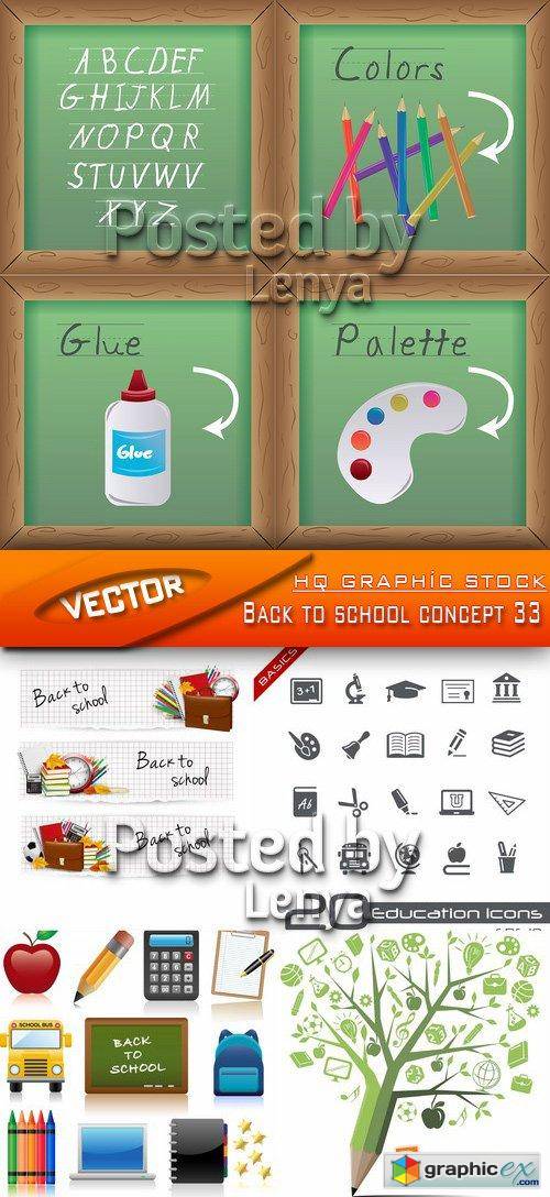 Stock Vector - Back to school concept 33
