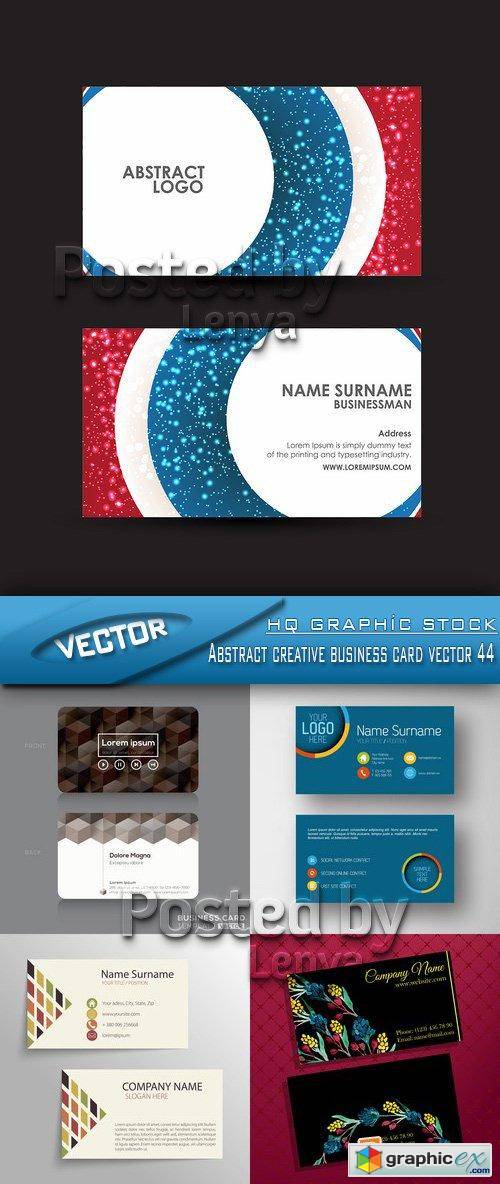 Stock Vector - Abstract creative business card vector 44