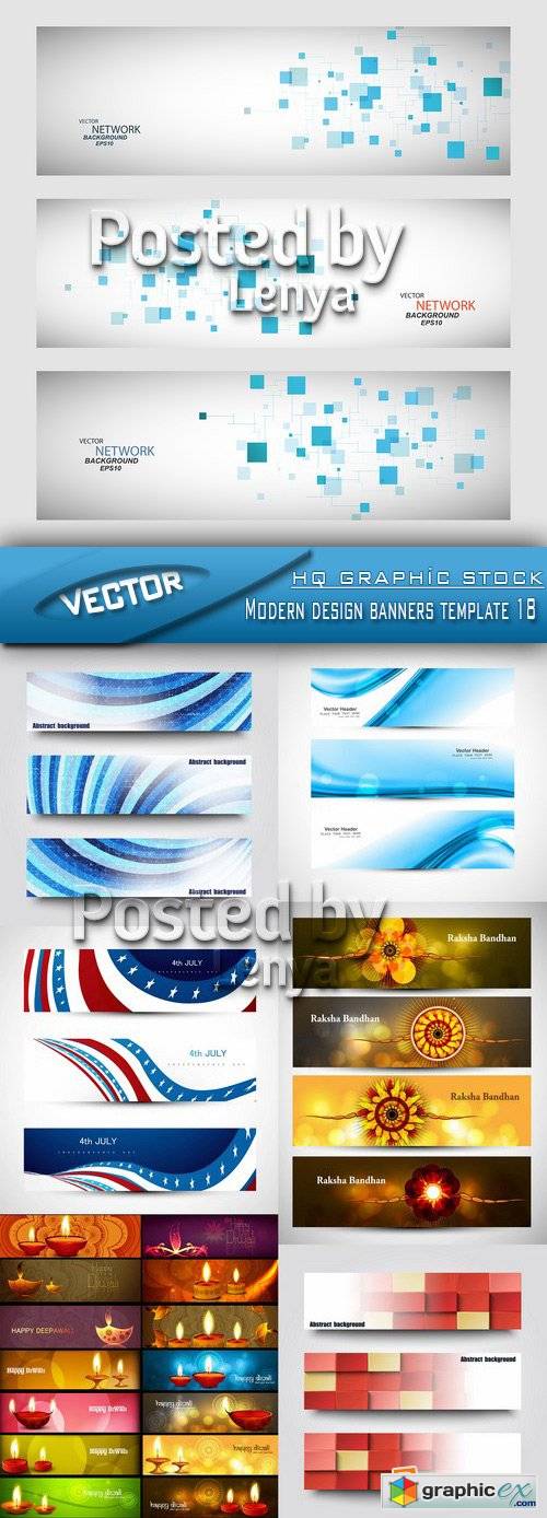 Stock Vector - Modern design banners template 18