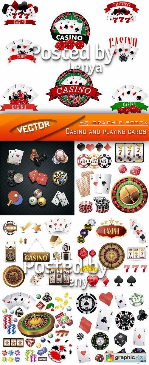 Stock Vector - Casino and playing cards