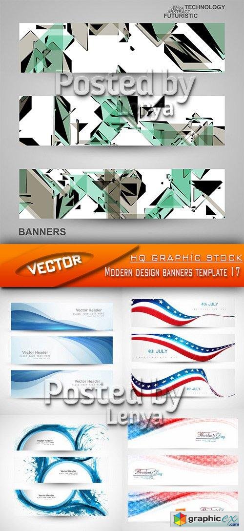 Stock Vector - Modern design banners template 17