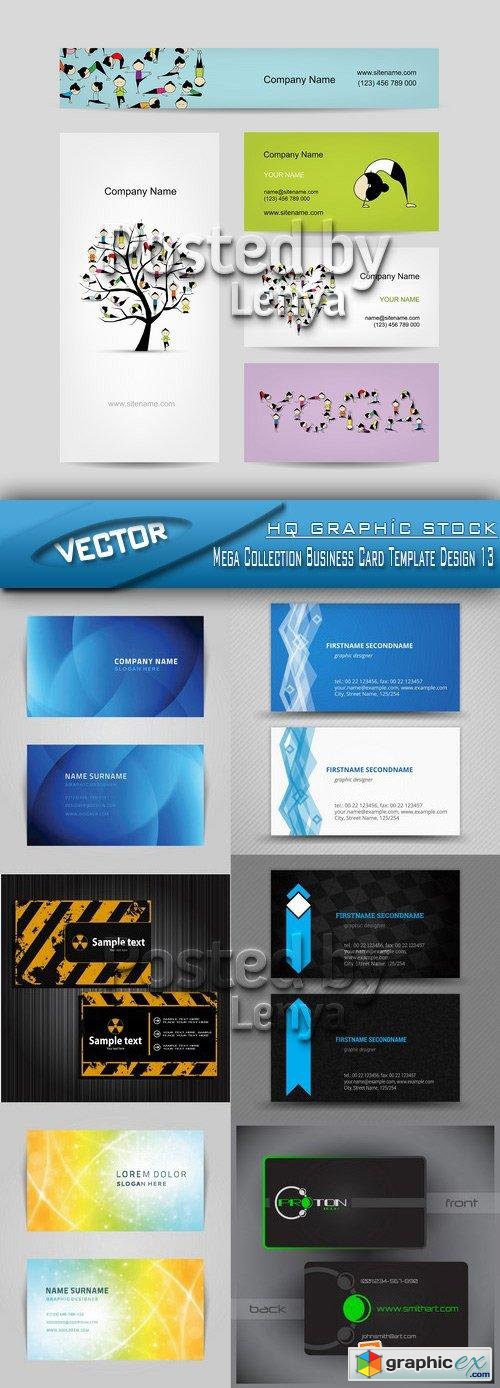 Stock Vector - Mega Collection Business Card Template Design 13