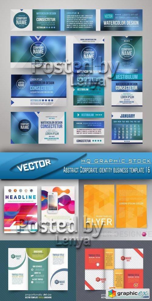 Stock Vector - Abstract Corporate identity business template 16