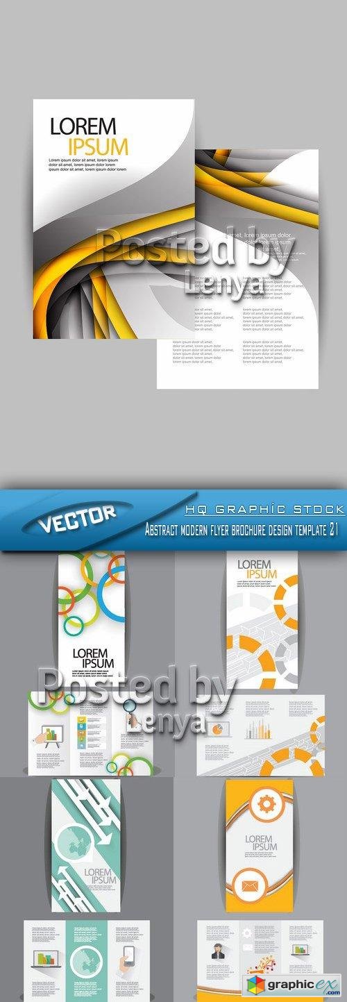 Stock Vector - Abstract modern flyer brochure design template 21