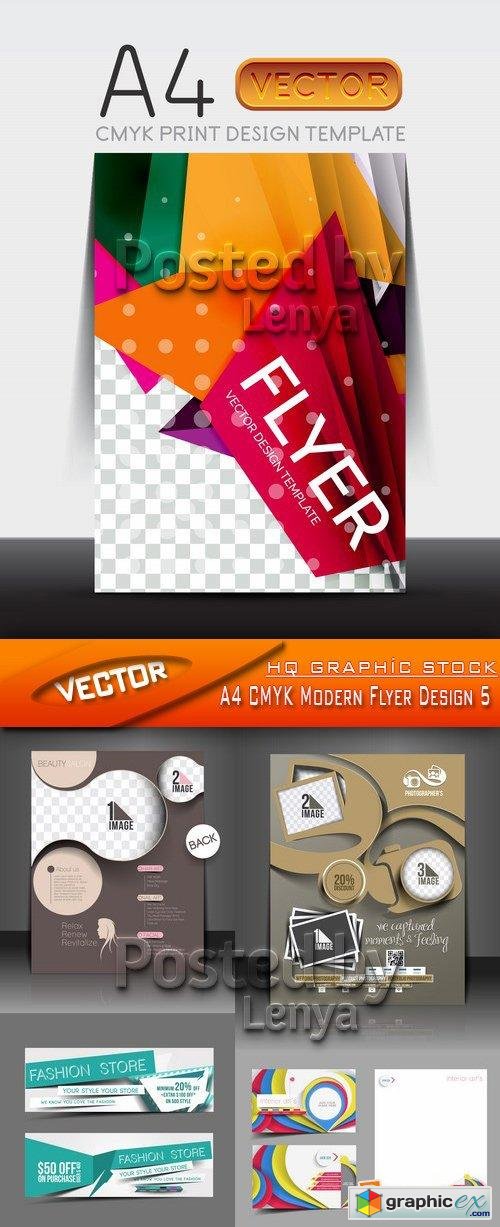 Stock Vector - A4 CMYK Modern Flyer Design 5
