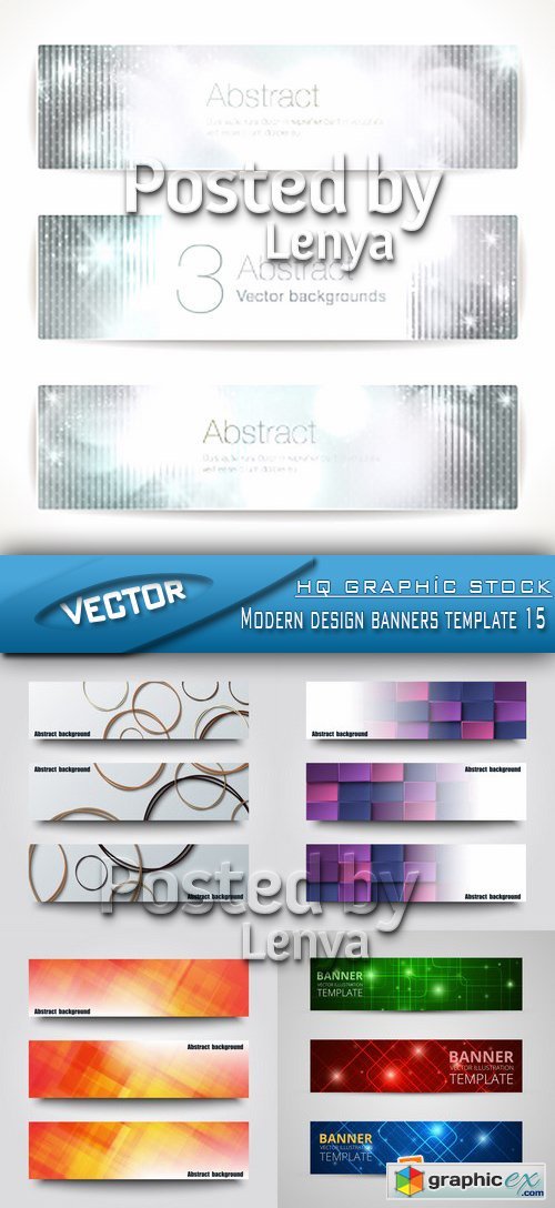 Stock Vector - Modern design banners template 15