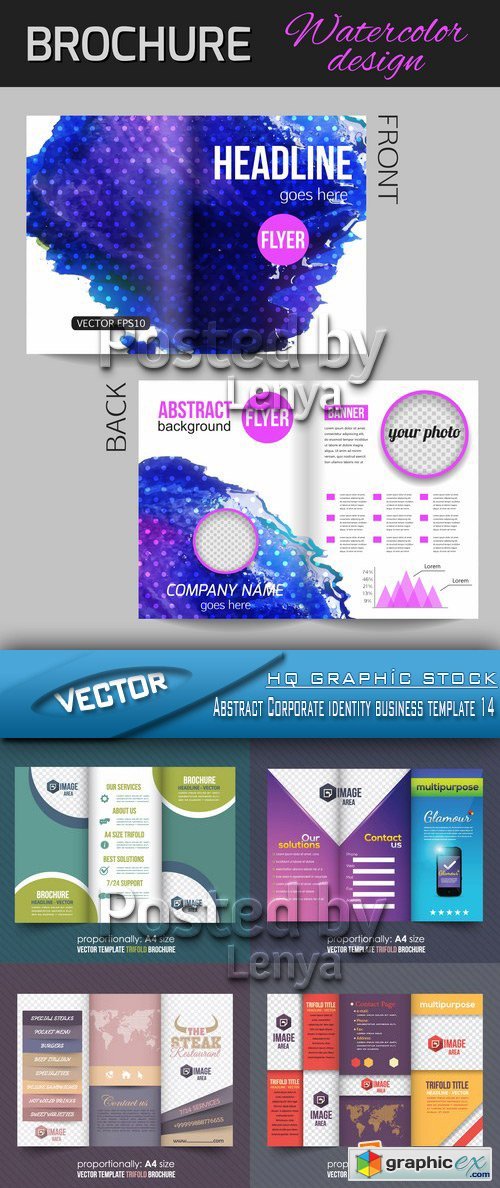 Stock Vector - Abstract Corporate identity business template 14