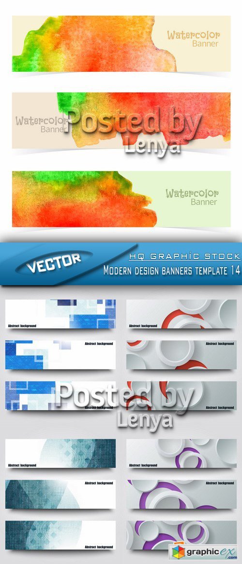Stock Vector - Modern design banners template 14