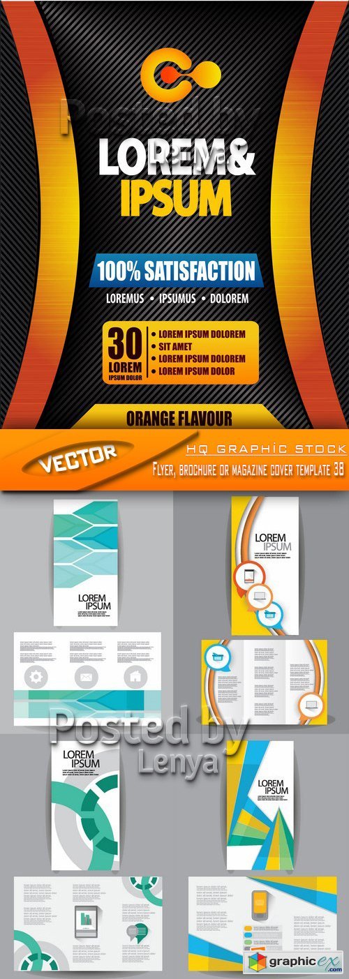 Stock Vector - Flyer, brochure or magazine cover template 38