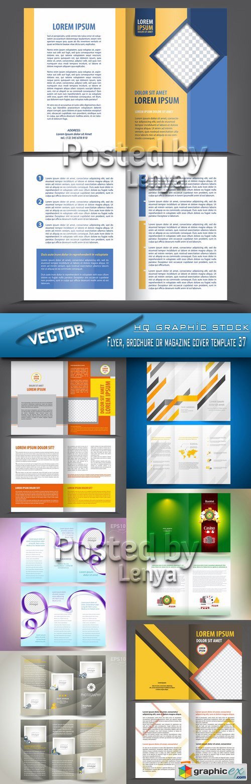Stock Vector - Flyer, brochure or magazine cover template 37
