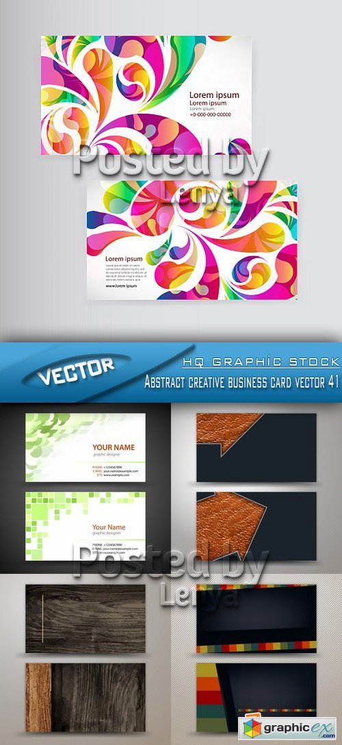 Stock Vector - Abstract creative business card vector 41