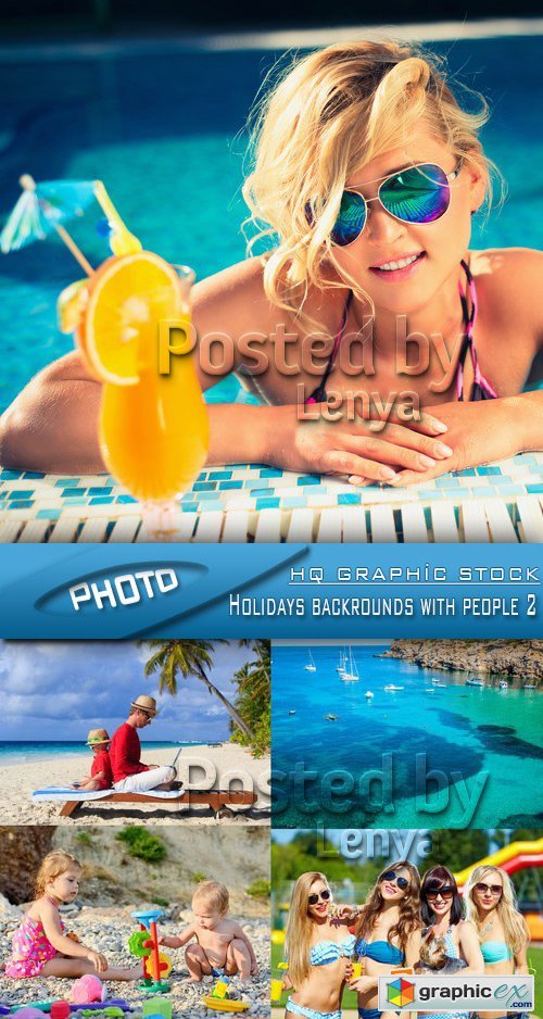 Stock Photo - Holidays backrounds with people 2