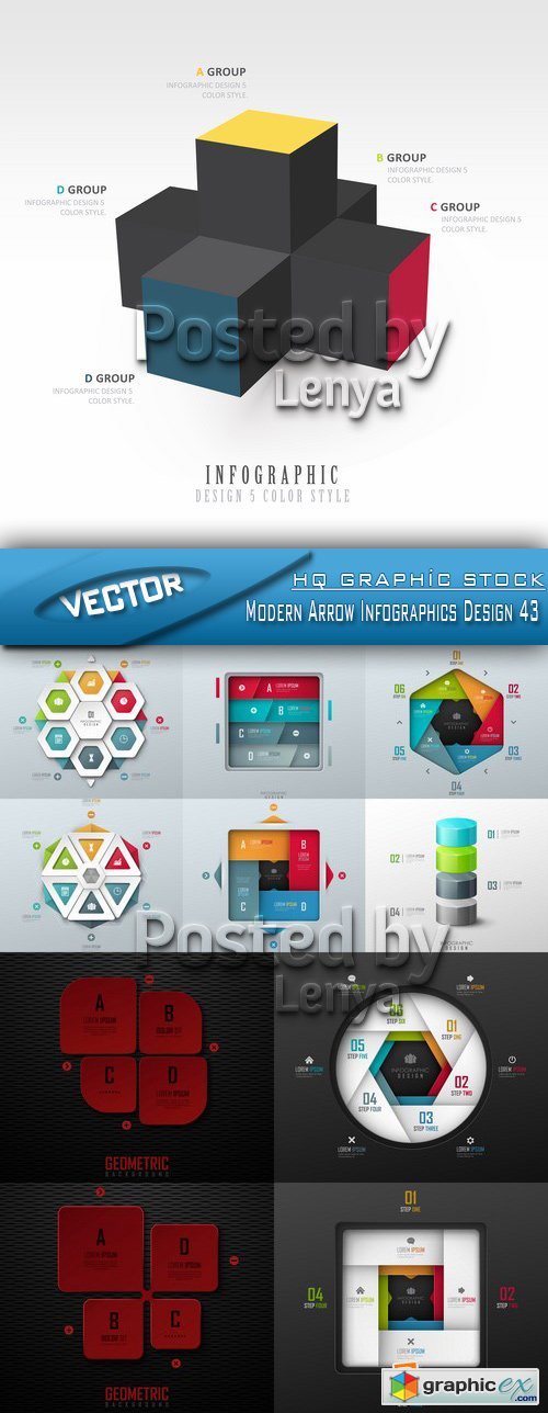 Stock Vector - Modern Arrow Infographics Design 43