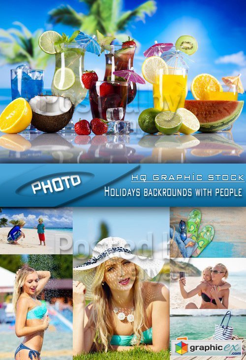 Stock Photo - Holidays backrounds with people