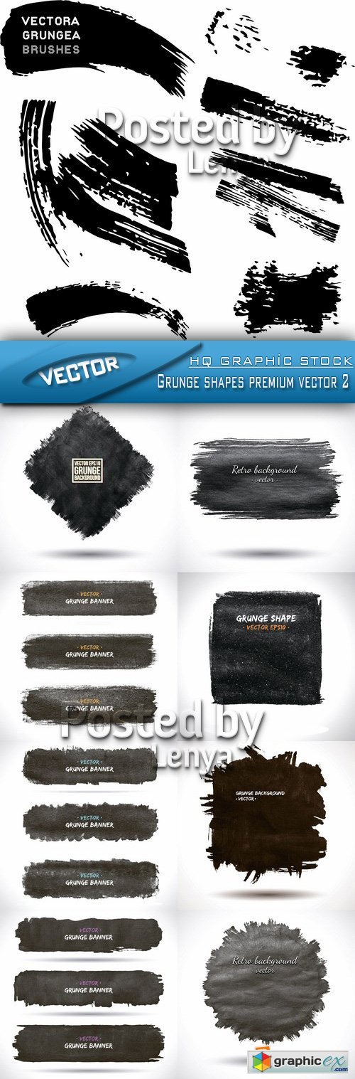 Stock Vector - Grunge shapes premium vector 2