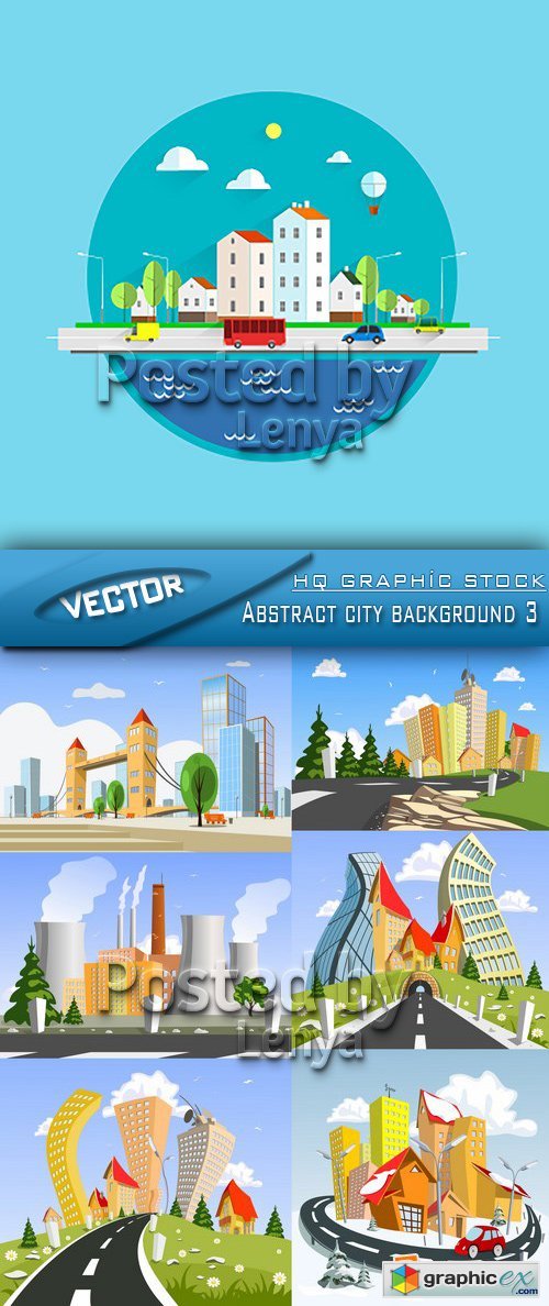 Stock Vector - Abstract city background 3