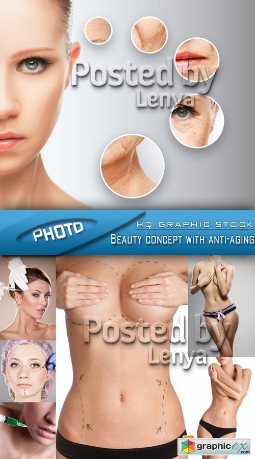 Stock Photo - Beauty concept with anti-aging