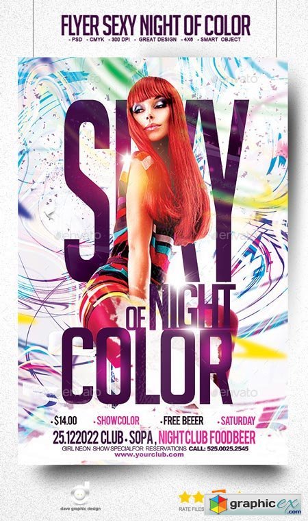 Flyer Sexy Night of Color 9170084